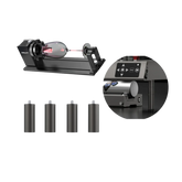 Bundle Falcon Rotary Kit Pro with Risers (4Packs) for Curved Surface Laser Engraving