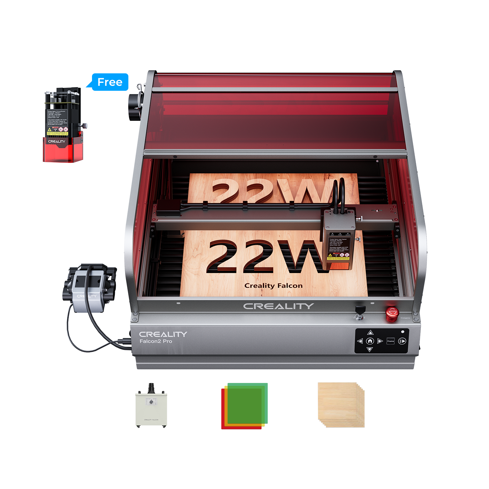 Falcon2 Pro 60W/40W/22W Enclosed Diode Laser Engraver Falcon2 Pro 60W/40W/22W Enclosed Diode Laser Engraver