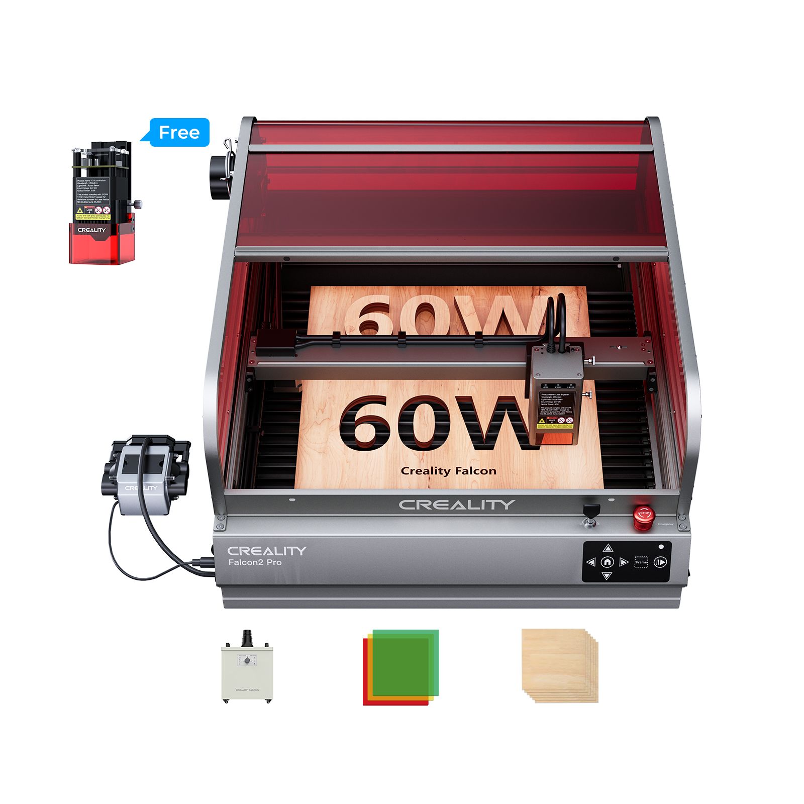 Falcon2 Pro 22W/40W/60W Enclosed Laser Cutter and Engraver Protection Kits Falcon2 Pro 22W/40W/60W Enclosed Laser Cutter and Engraver Protection Kits