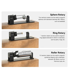 Creality Falcon Rotary Kit Pro Upgrade Package for Falcon A1/A1 Pro Enclosed Laser Cutter and Engraver Creality Falcon Rotary Kit Pro Upgrade Package for Falcon A1/A1 Pro Enclosed Laser Cutter and Engraver