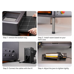 Creality Falcon Rotary Kit Pro Upgrade Package for Falcon A1/A1 Pro Enclosed Laser Cutter and Engraver Creality Falcon Rotary Kit Pro Upgrade Package for Falcon A1/A1 Pro Enclosed Laser Cutter and Engraver