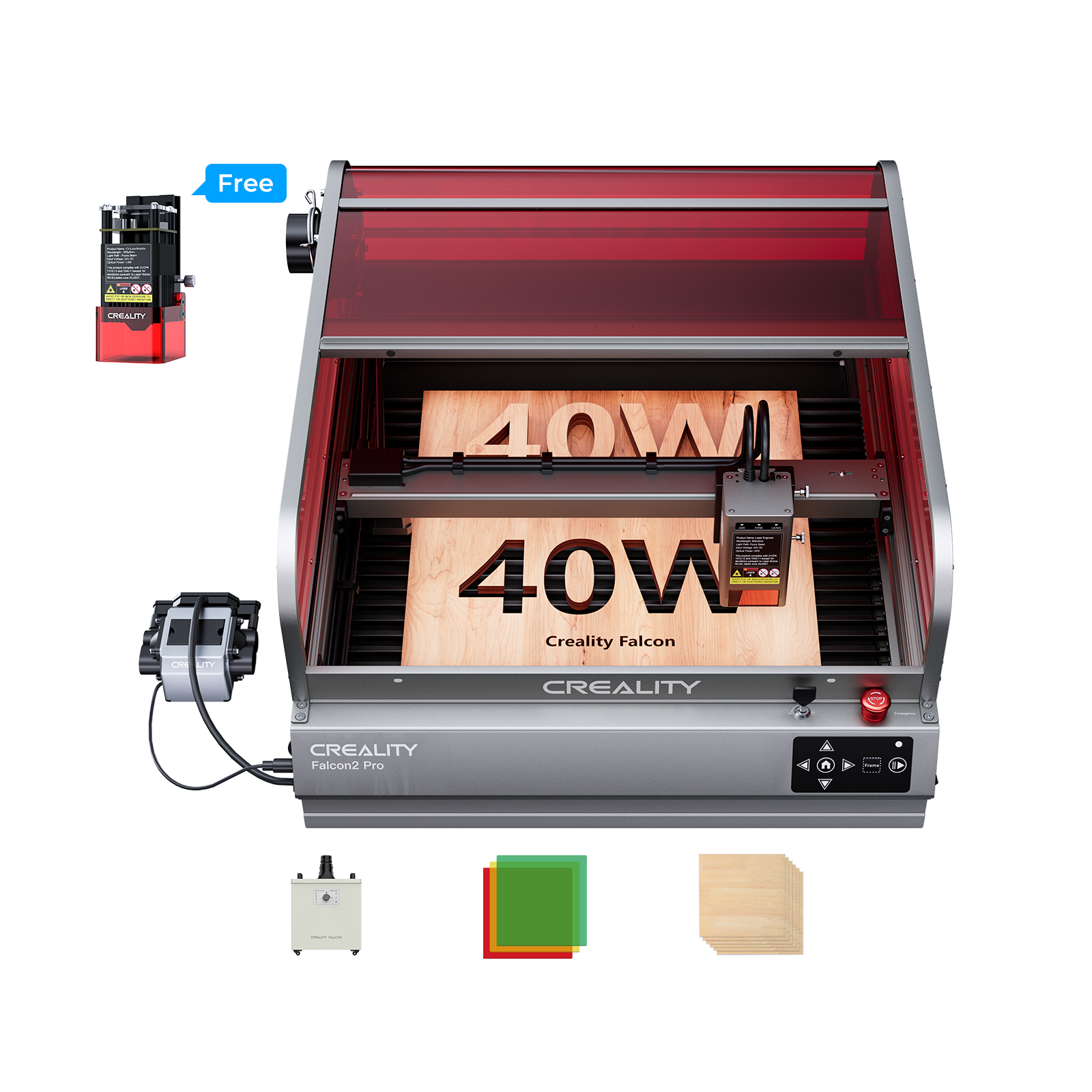 Falcon2 Pro 60W/40W/22W Enclosed Diode Laser Engraver Falcon2 Pro 60W/40W/22W Enclosed Diode Laser Engraver