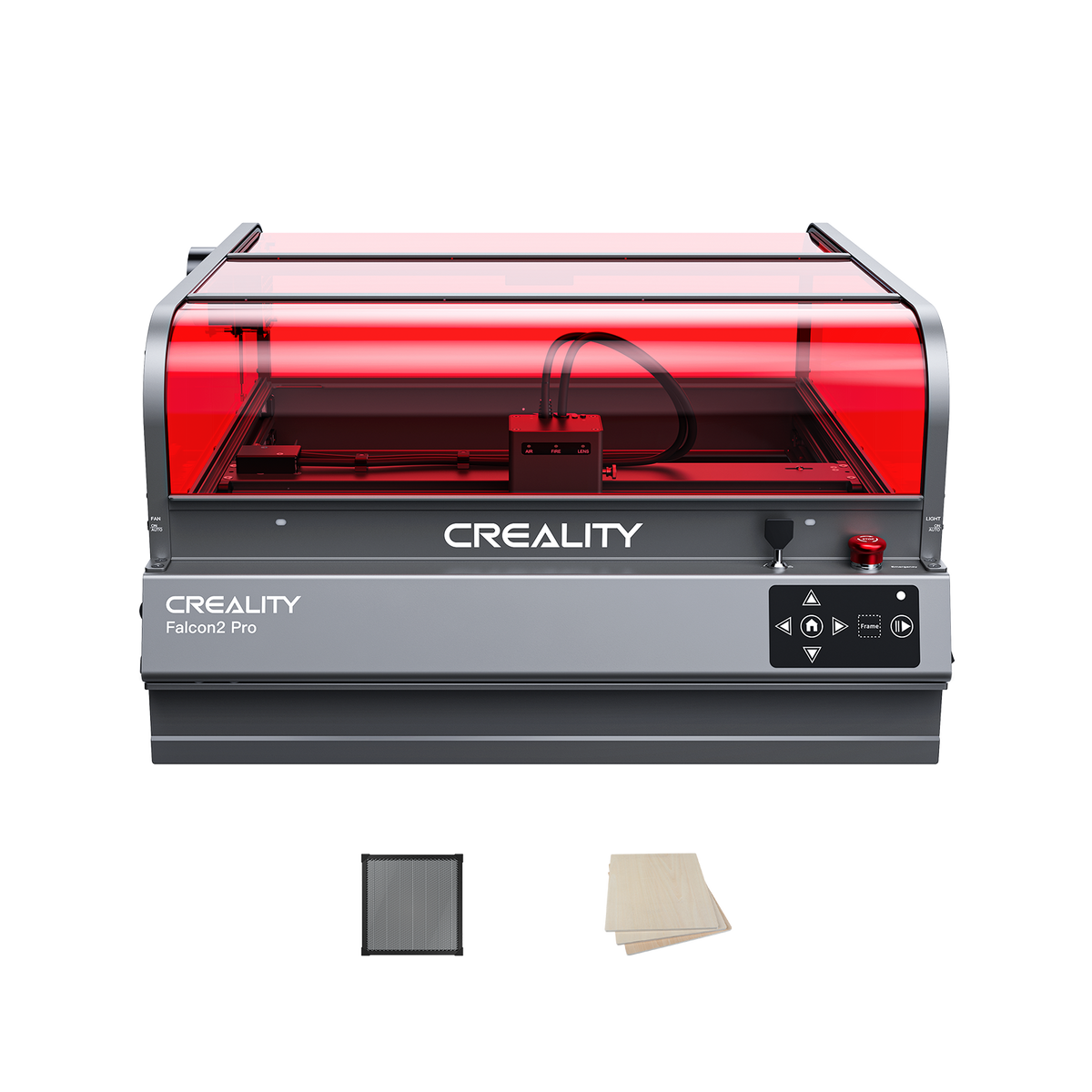 Falcon2 Pro S 22W Enclosed Laser Cutter and Engraver Bundle - Basic Kits for Wood Engraving