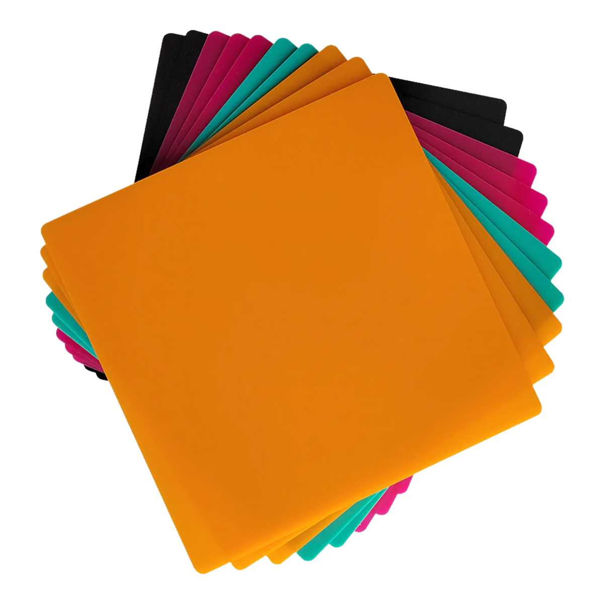 200×200×3mm Frosted Colorful Acrylic Sheets for Laser Engraver and Cutter - 10pcs