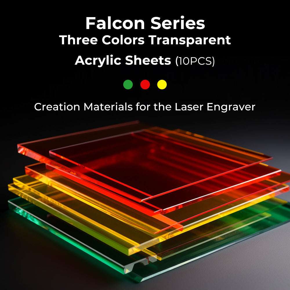 Falcon Series Three Colors Transparent Acrylic Sheets / 10 PCS Falcon Series Three Colors Transparent Acrylic Sheets / 10 PCS