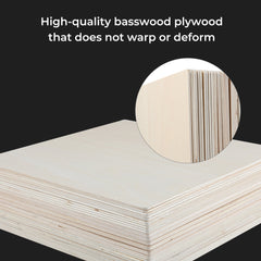 8*8*1/8'' Laser Module Basswood Plywood Sheets 8*8*1/8'' Laser Module Basswood Plywood Sheets
