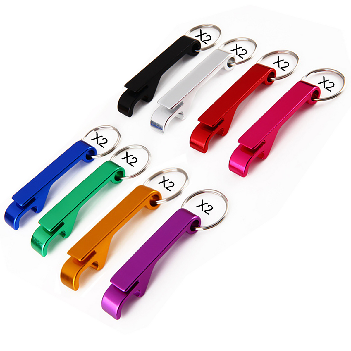 Bottle Opener Keychains Multicolor - 16PCS