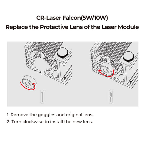 Replace Protective Lens for CR-Laser Falcon Laser Module