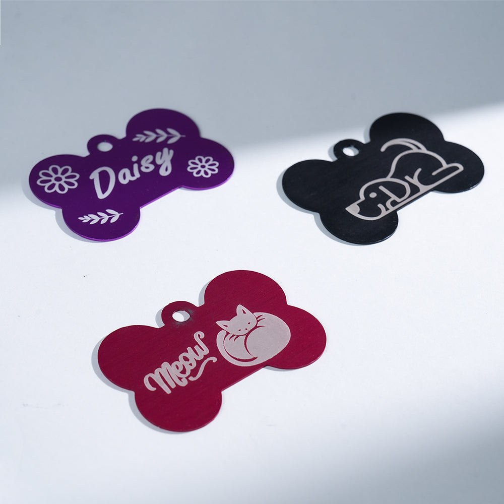 Large Multicolor Anodized Aluminum Dog Tags