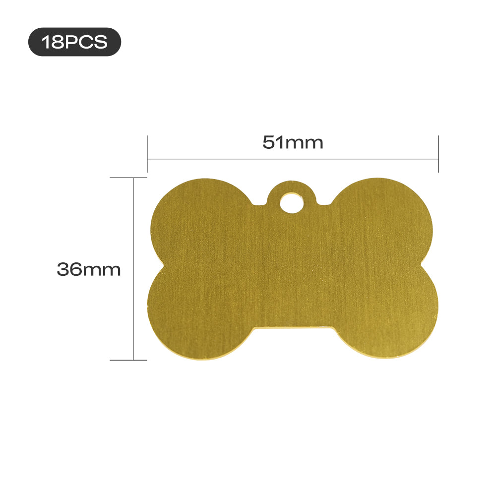 Large Multicolor Anodized Aluminum Dog Tags