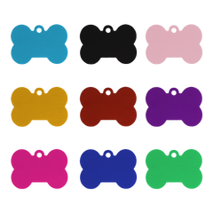 Large Multicolor Anodized Aluminum Dog Tags