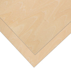 Two sheets of light-colored CrealityFalcon A4 Basswood Plywood Sheets 1/8" x 8.27" x 11.69" for Laser Engraving and Cutting - Pack of 6pcs are stacked, showcasing smooth and clean surfaces with a natural wood grain pattern. The slightly shaded edges emphasize their thin dimensions and layered construction, ideal for laser engraving projects using this eco-friendly material.