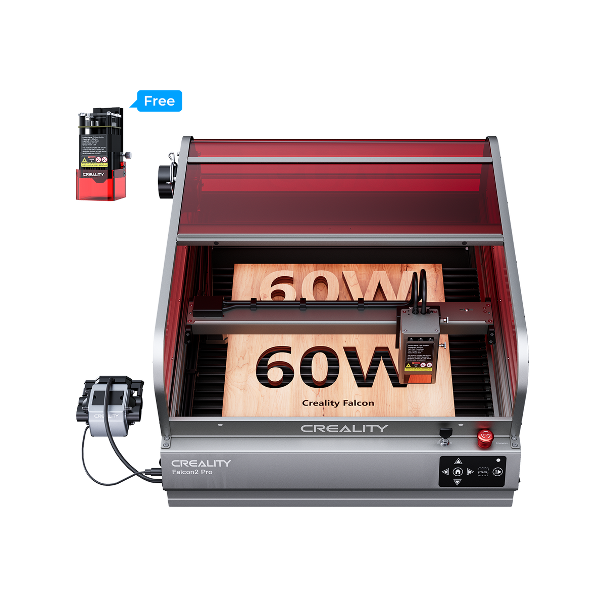 Falcon2 Pro 60W Enclosed Laser Engraver and Cutter