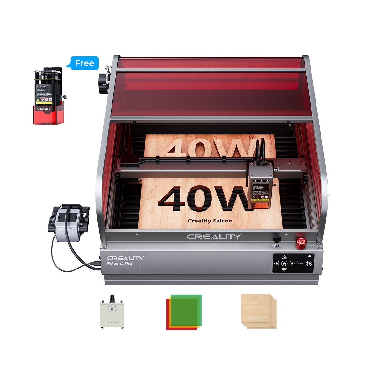 Falcon2 Pro 22W/40W/60W Enclosed Laser Engraver and Cutter Protection Kits
