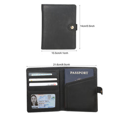 Custom Leather Passport Holder and Luggage Tag Set