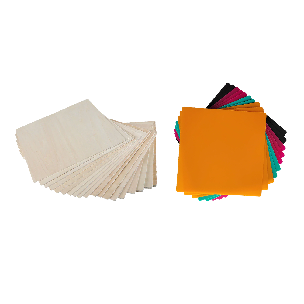 DIY Craft Material Mega Package: Acrylic & Basswood Sheets