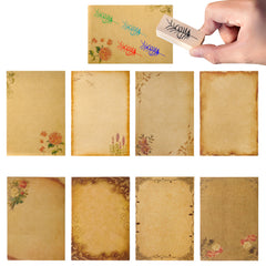 14pcs Wooden Rubber Stamps with 7 Color Ink Pad Set