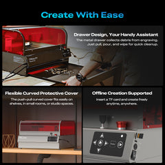 Falcon2 Pro S 40W Enclosed Laser Engraver and Cutter (Auto Focus)