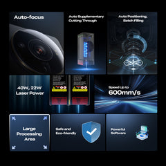 Falcon2 Pro S 40W Enclosed Laser Engraver and Cutter (Auto Focus)