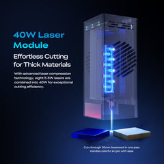 Falcon2 Pro S 40W Enclosed Laser Engraver and Cutter (Auto Focus)