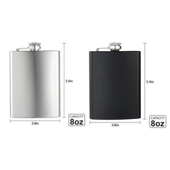 10pcs 8oz Stainless Steel Hip Flasks/Flachmann with 10pcs Funnels