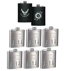 10pcs 8oz Stainless Steel Hip Flasks/Flachmann with 10pcs Funnels