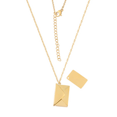 Falcon 2pcs Envelope Love Letter Necklace