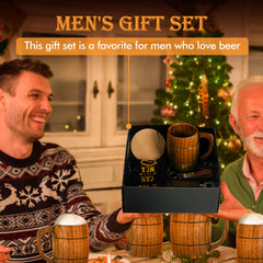 Men's Birthday Gift Set: Beer Opener, Coaster, Wood Mug, Keychain, Socks for Laser Engraving