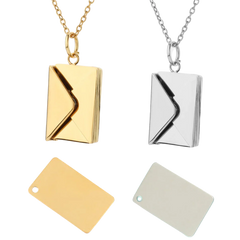 Love Letter Envelope Necklaces - 2pcs