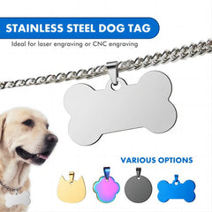 Crafting Bundle: Titanium Steel Pet Tags 20pcs and 8ml Atomizer Perfume Bottle 10pcs