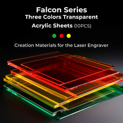 Falcon Series Three Colors Transparent Acrylic Sheets / 10 PCS